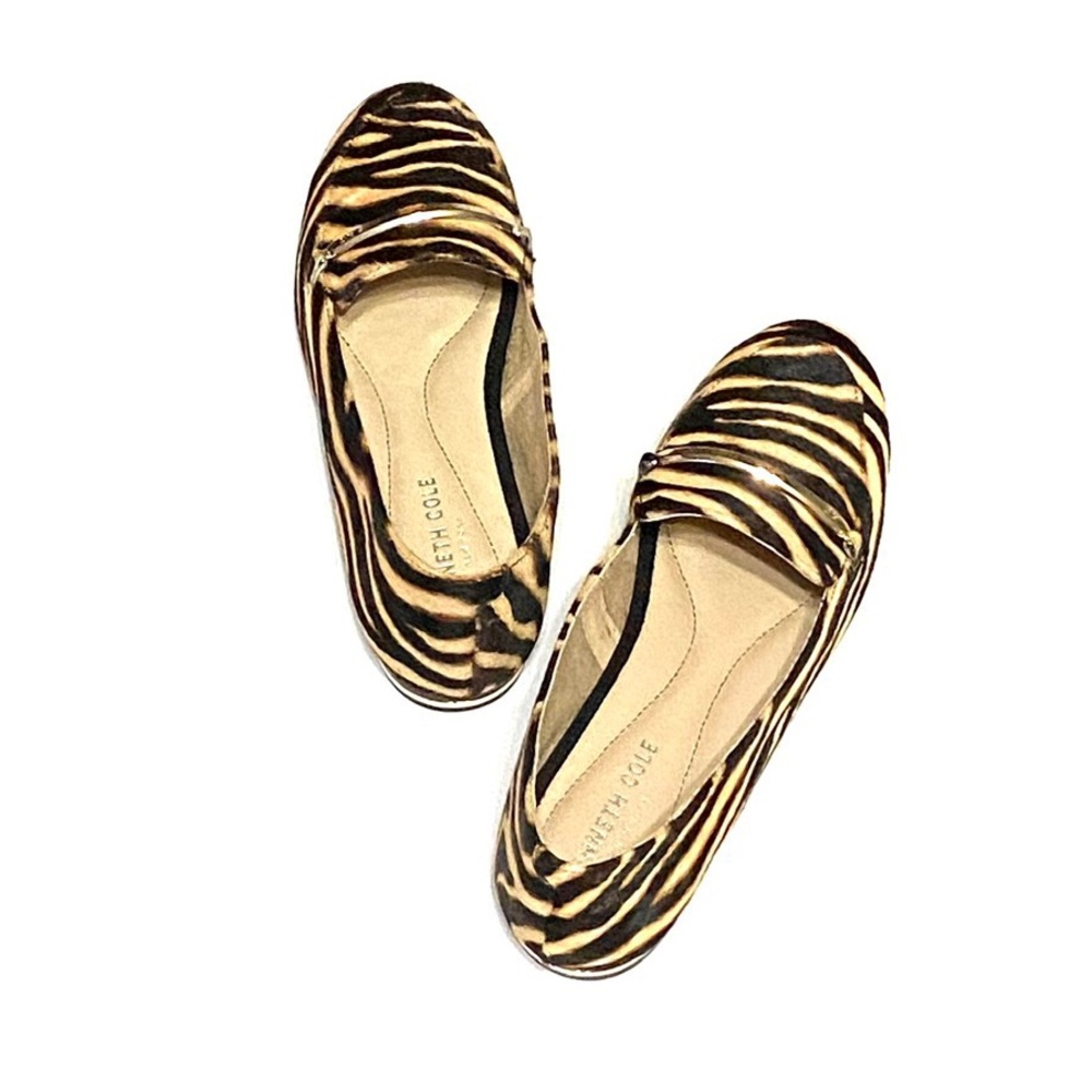 🆕 Kenneth Cole Zebra Print Memory Foam Loafers | With Shoe Dust Bag - Picture 3 of 12